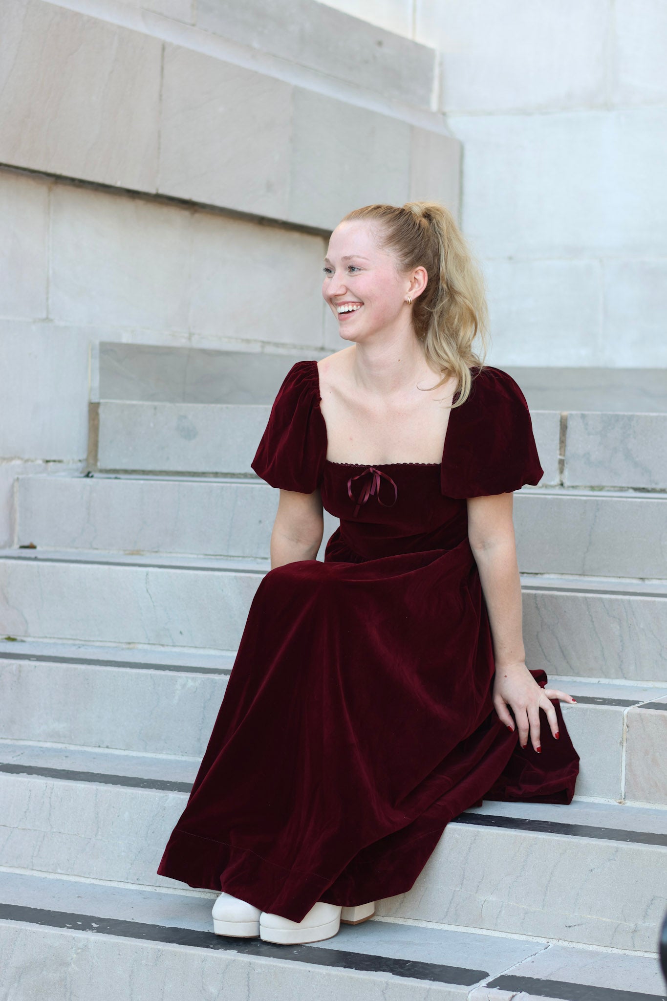 Rita Velvet Holiday Midi Dress