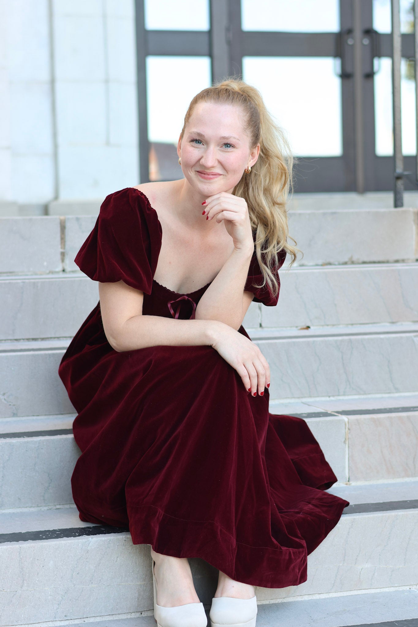 Rita Velvet Holiday Midi Dress