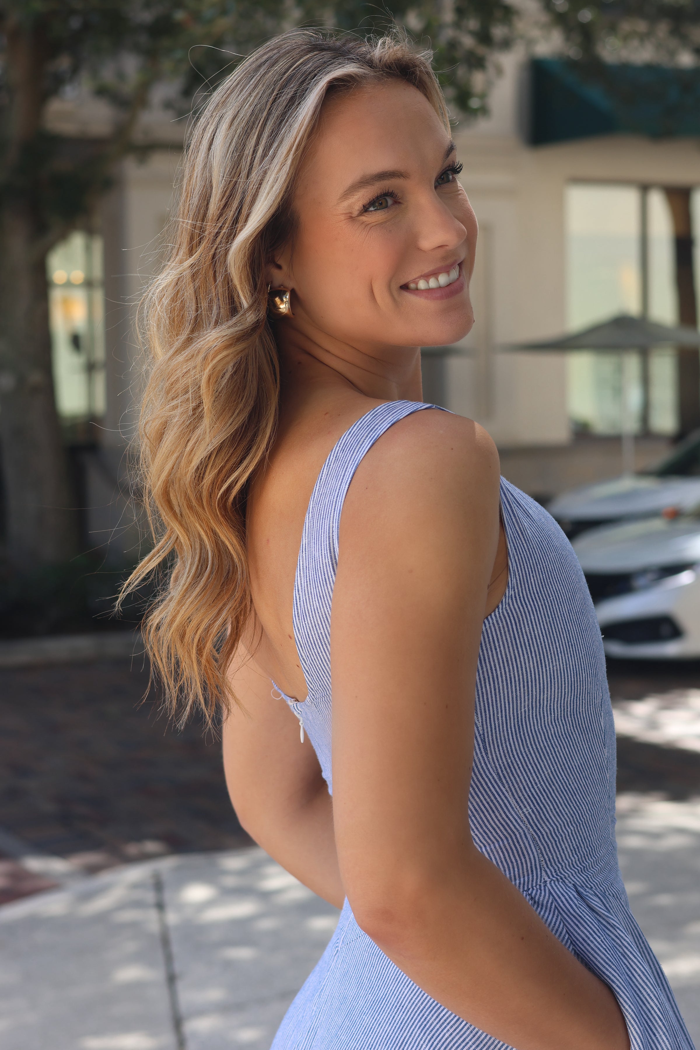 Alina Linen Midi Dress