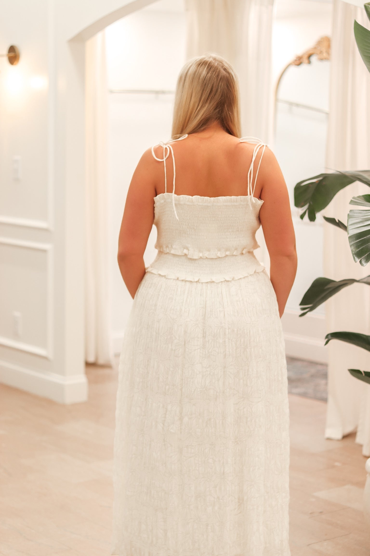 Caroline Smocked Midi Dress