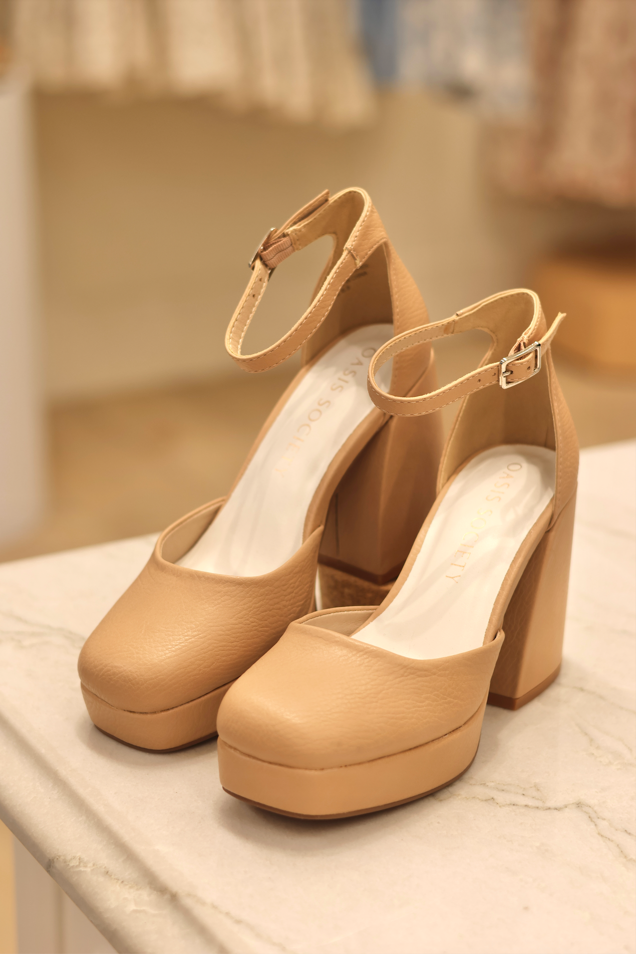 The Oslo Apricot | Chunky Platform Mary Janes