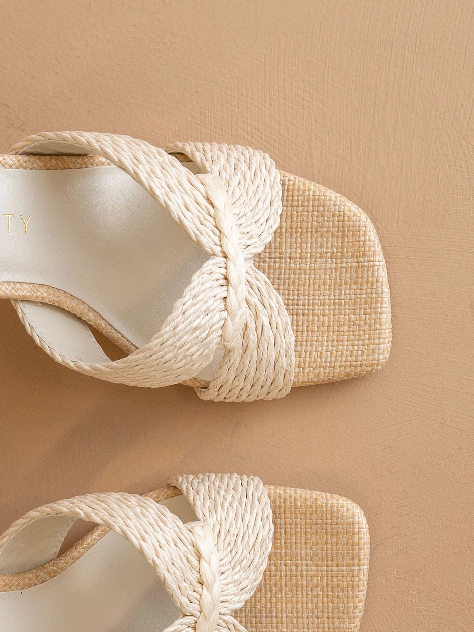 The Santiago Toffee | Raffia Heel