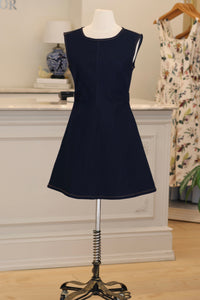 Carol Ruched Denim Dress