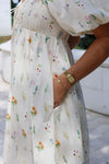 Poppy Smocked Midi Dress