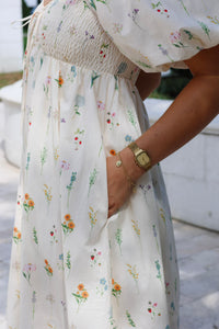 Poppy Smocked Midi Dress