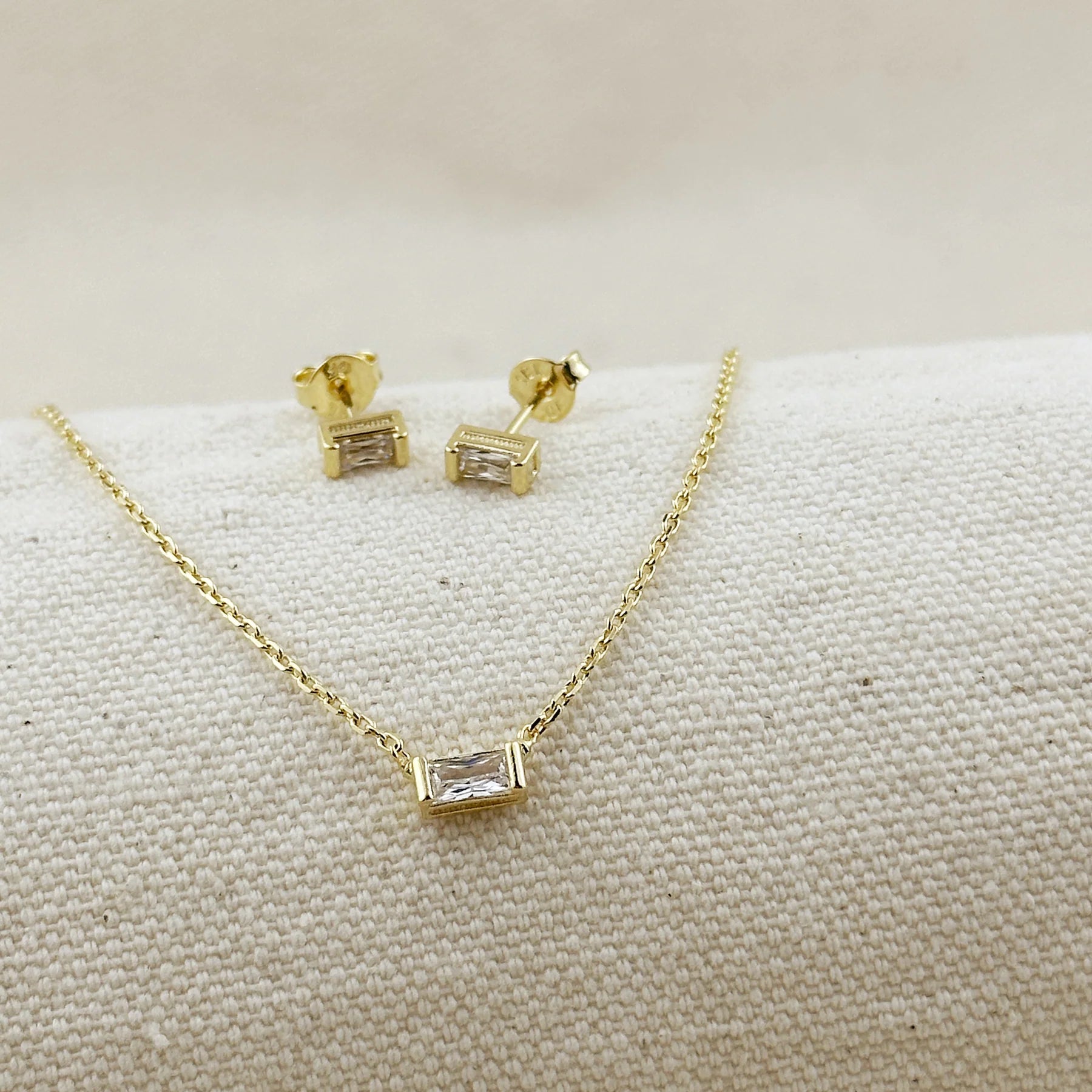 18k Gold Filled April Birthstone Necklace
