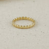 18k Gold Filled Flat Beaded Band Ring