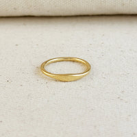 18k Gold Filled Slim Flat Top Band Ring