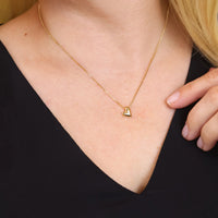 18k Gold Filled Uneven Heart Necklace