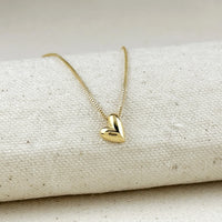 18k Gold Filled Uneven Heart Necklace