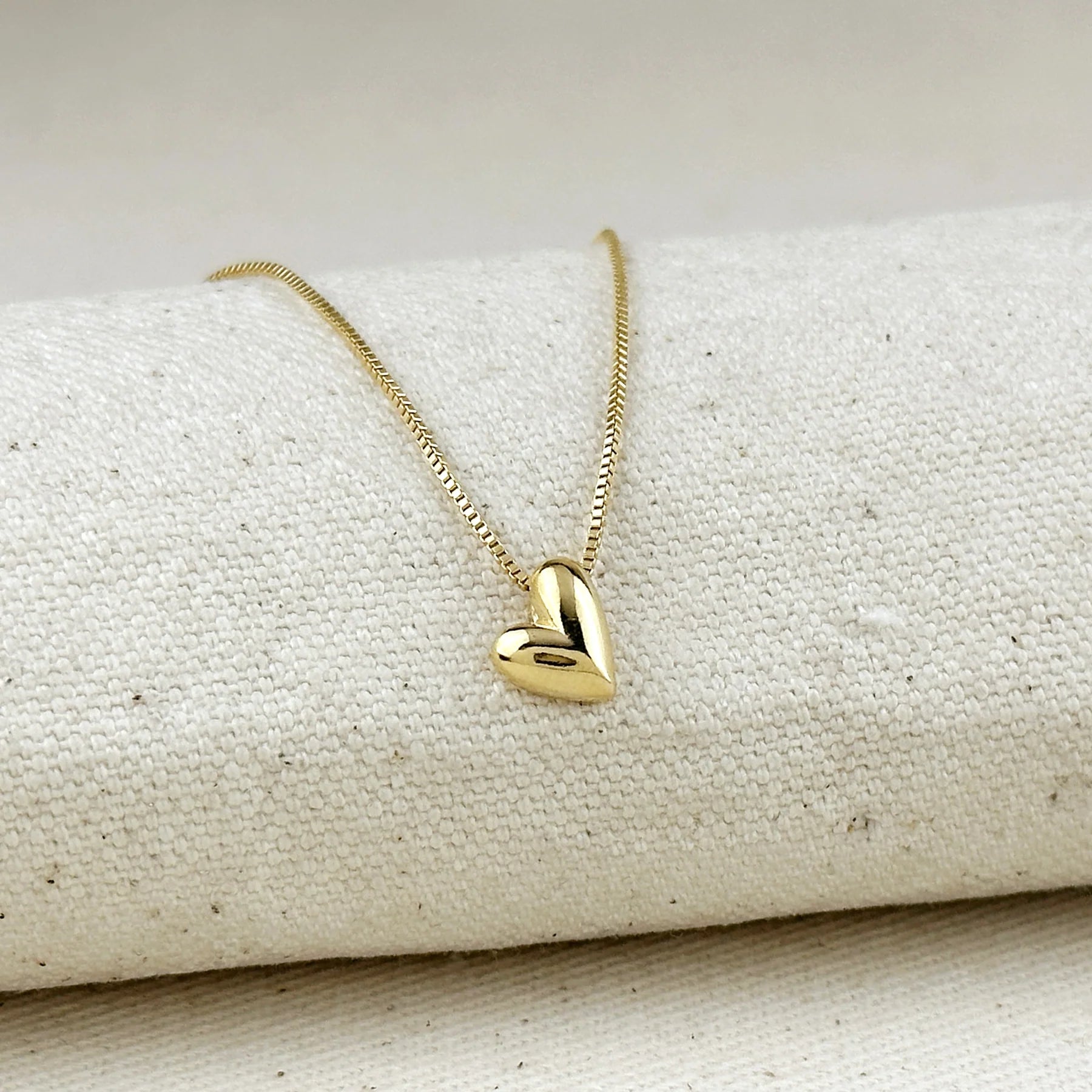 18k Gold Filled Uneven Heart Necklace