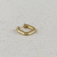 18k Gold Filled Square Shaped Ear Cuff