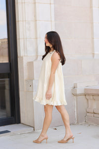 Caroline Pearl Holiday Mini Dress