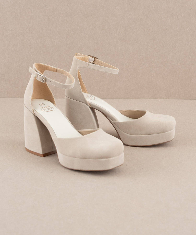 The Oslo Light Grey | Chunky Platform Mary Janes