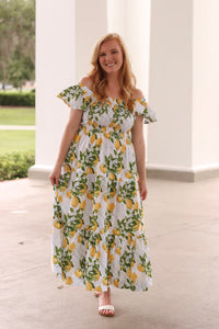 Justina Cotton Smocked Maxi Dress