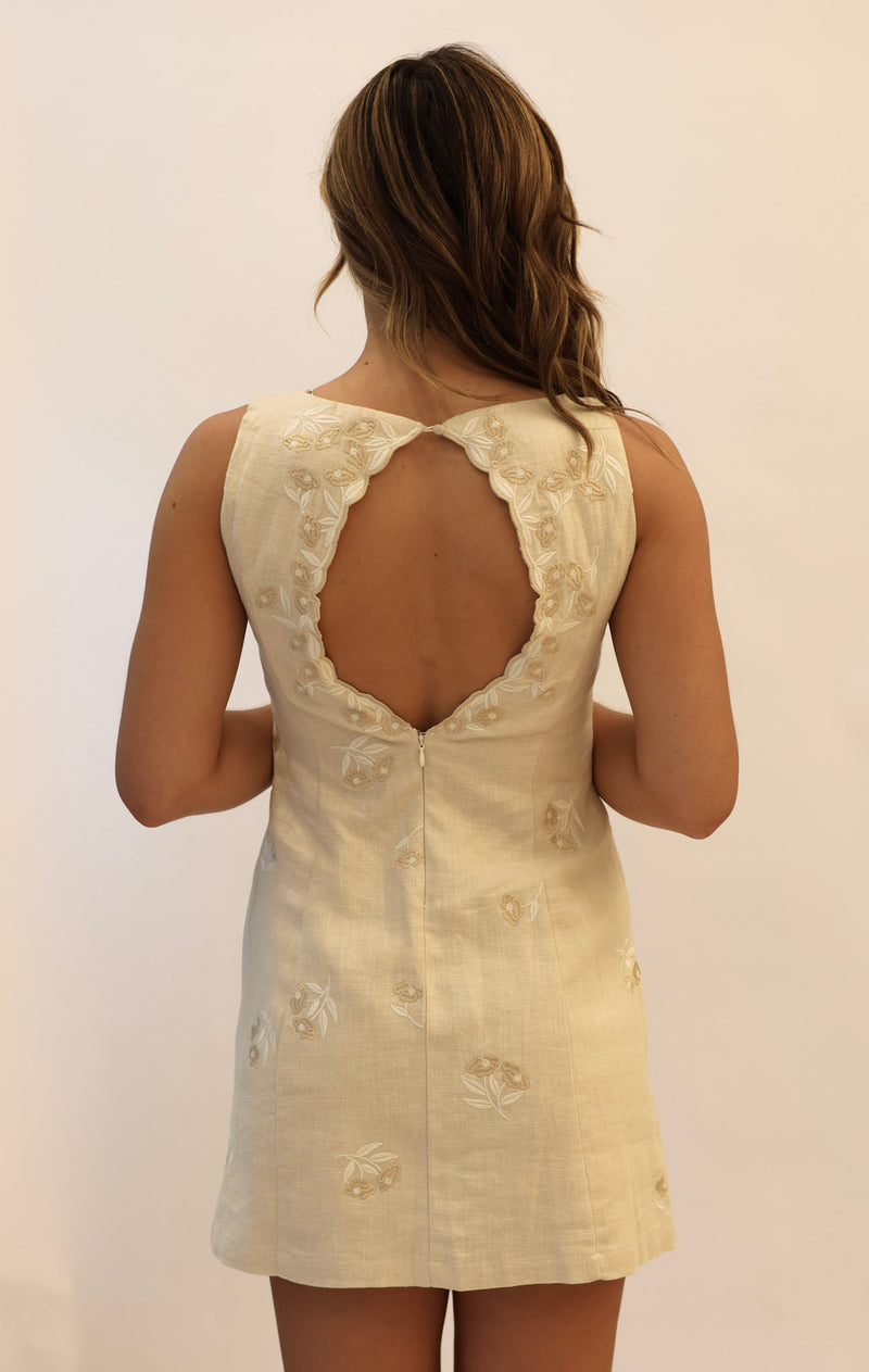 Simone Embroidered Mini Dress