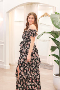 Amanda Floral Tiered Party Maxi Dress