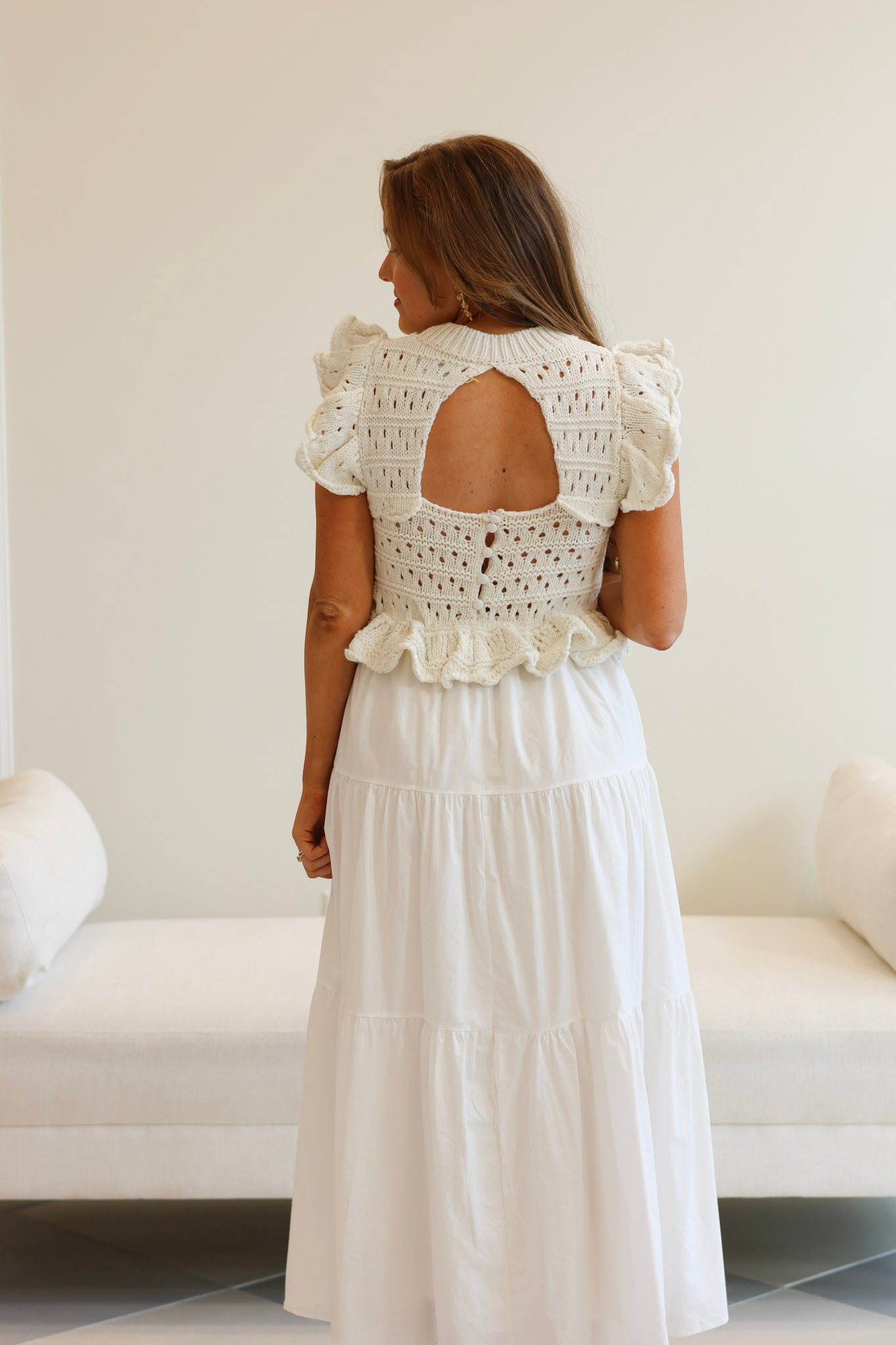 【完売品】サンサカエプチ　Laura smocked dress Laura Cotton Poplin Smocked Maxi Dress in olive green | Ramy Brook