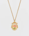Vintage Initial Gold Spinner Necklace