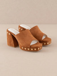 The Leona Caramel Studded Platform Heel