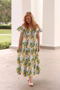 Justina Cotton Smocked Maxi Dress