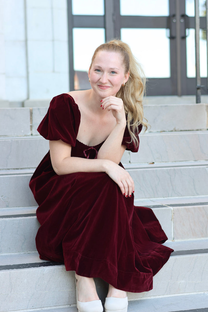 Rita Velvet Holiday Midi Dress – Savannah Taylor