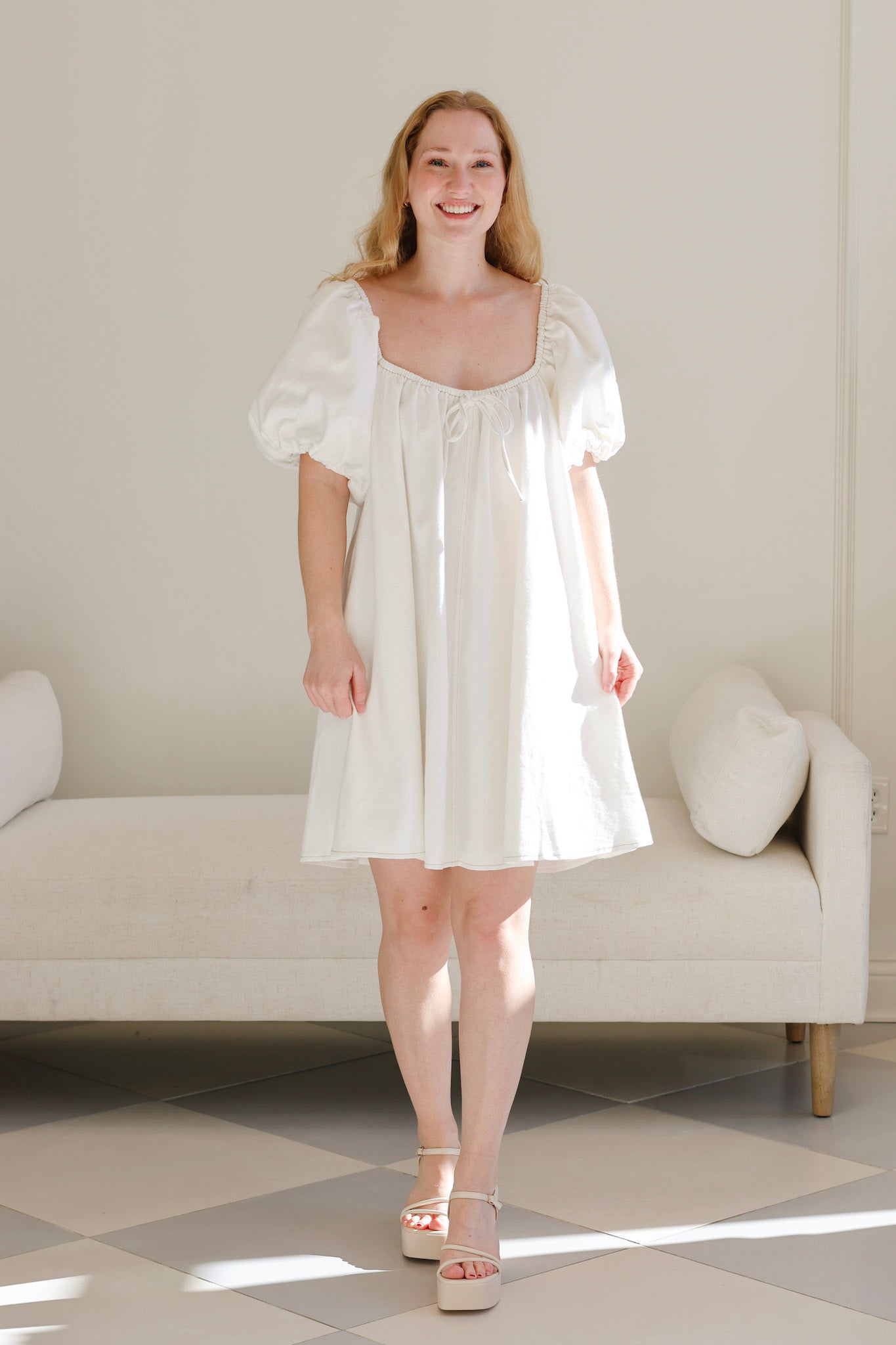 white christmas dresses Julie Mae Denim Mini Dress S / White