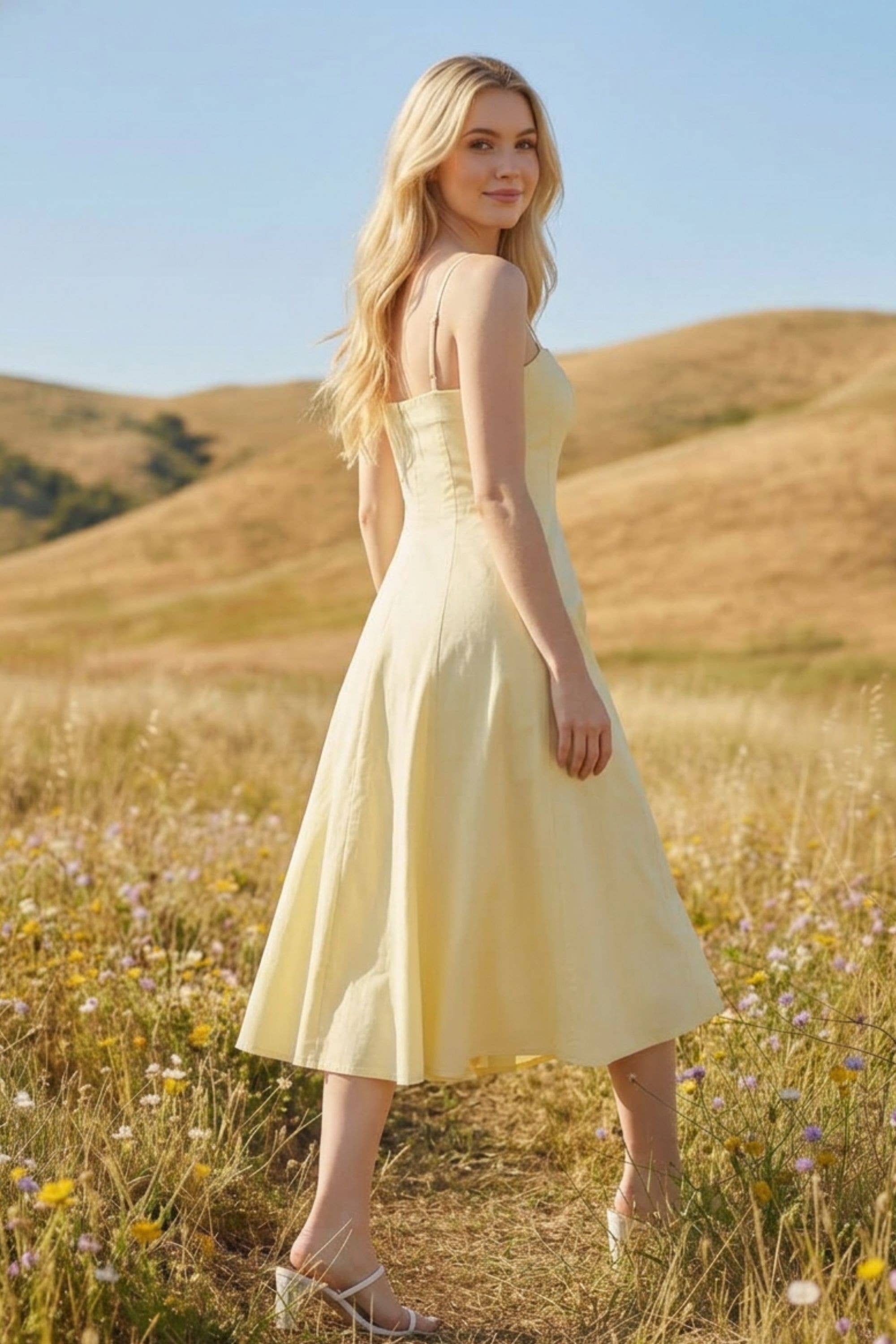 Sarah Mae Summer Cotton Midi Dress