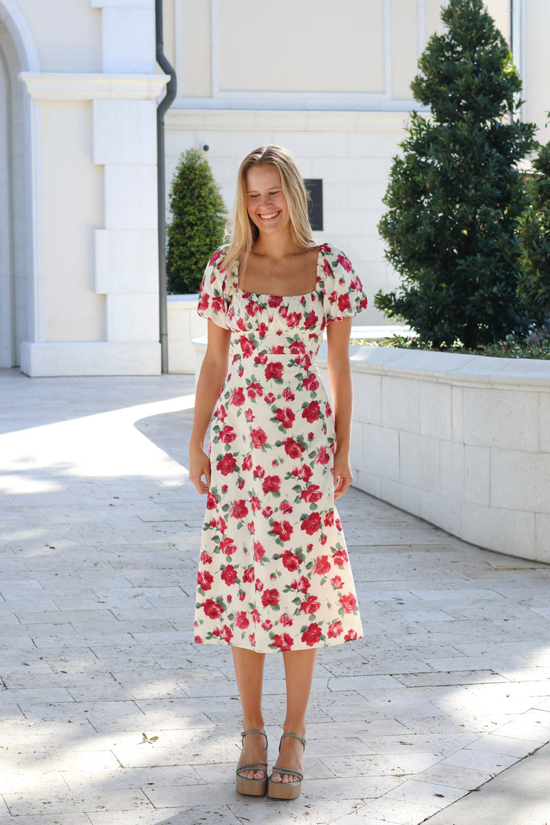 Anna Kate Cotton Fall Midi Dress