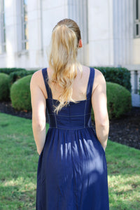 Aubrey Denim Midi Dress