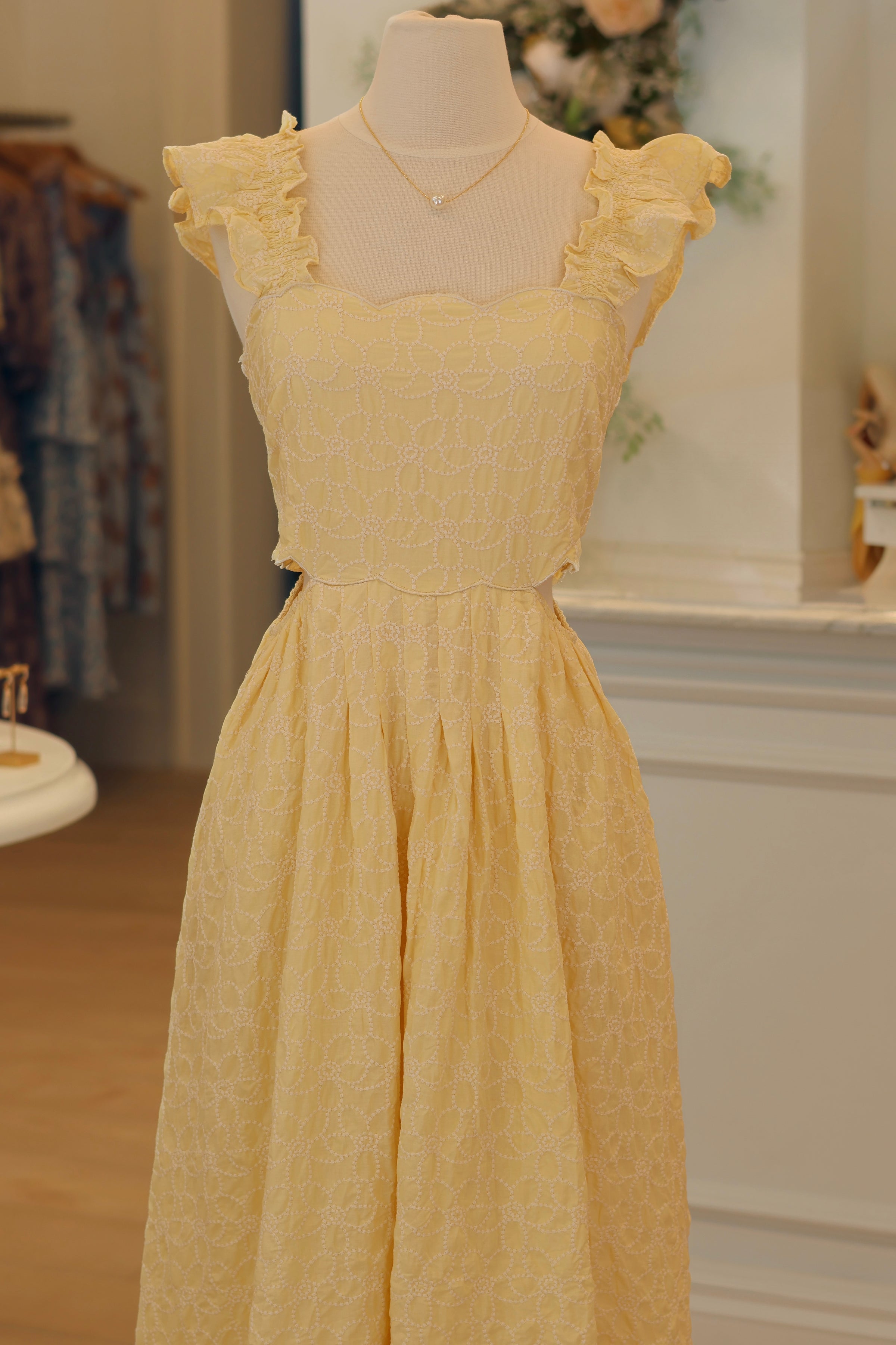 Chelsea Cotton Spring Midi  Dress