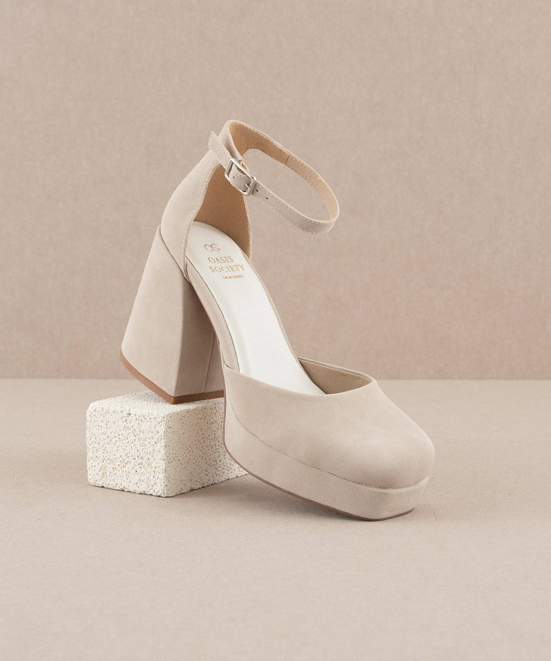 The Oslo Light Grey | Chunky Platform Mary Janes