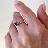 18k Gold Filled Royal Blue Solitaire Ring