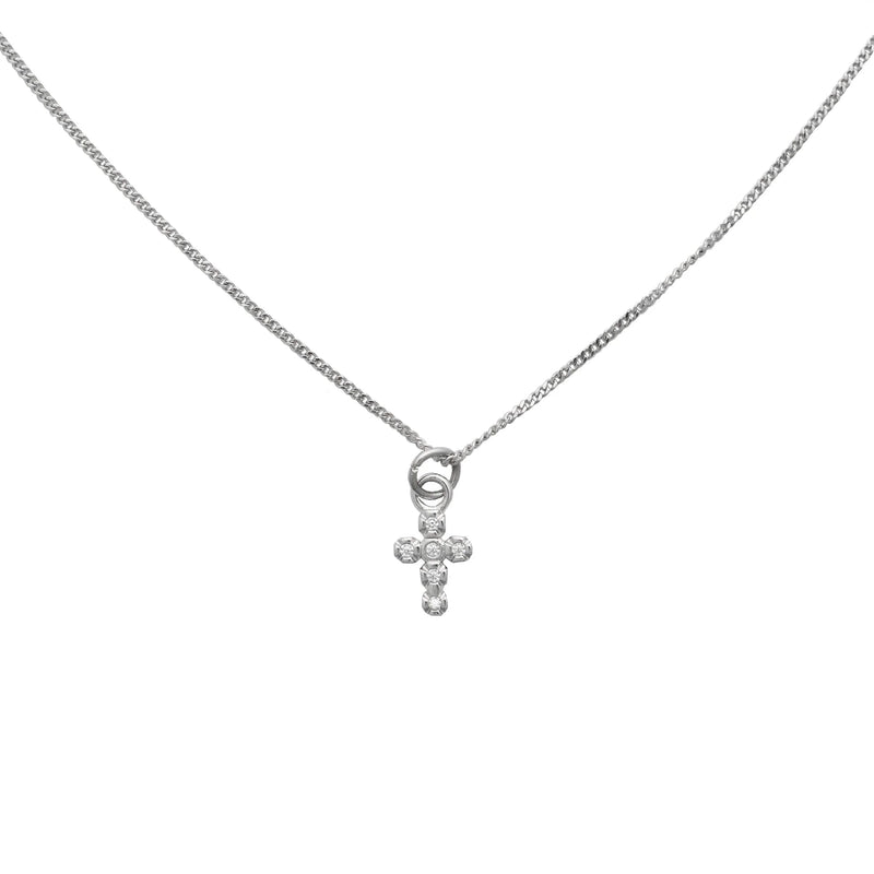 Silver Shiny Cross Necklace – Savannah Taylor Silver Shiny Cross Necklace – Savannah Taylor