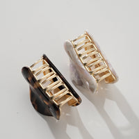 Nadia Vintage Snow Curved Metal Claw Clip - Medium