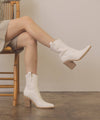 The Tara White | Two Paneled Western Boot