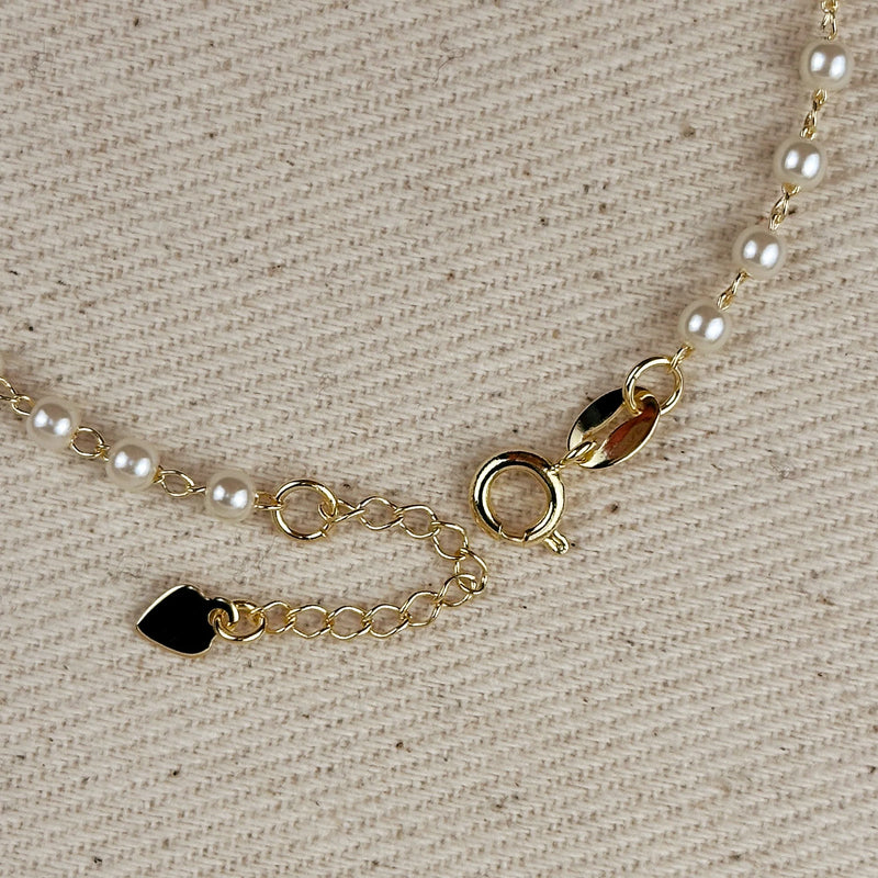 18k Gold Filled 3mm Pearl Bracelet