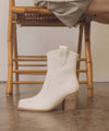 The Tara White | Two Paneled Western Boot