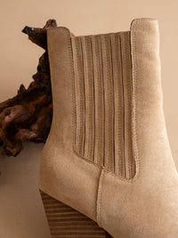 The Lydia Suede Pointed Toe Bootie