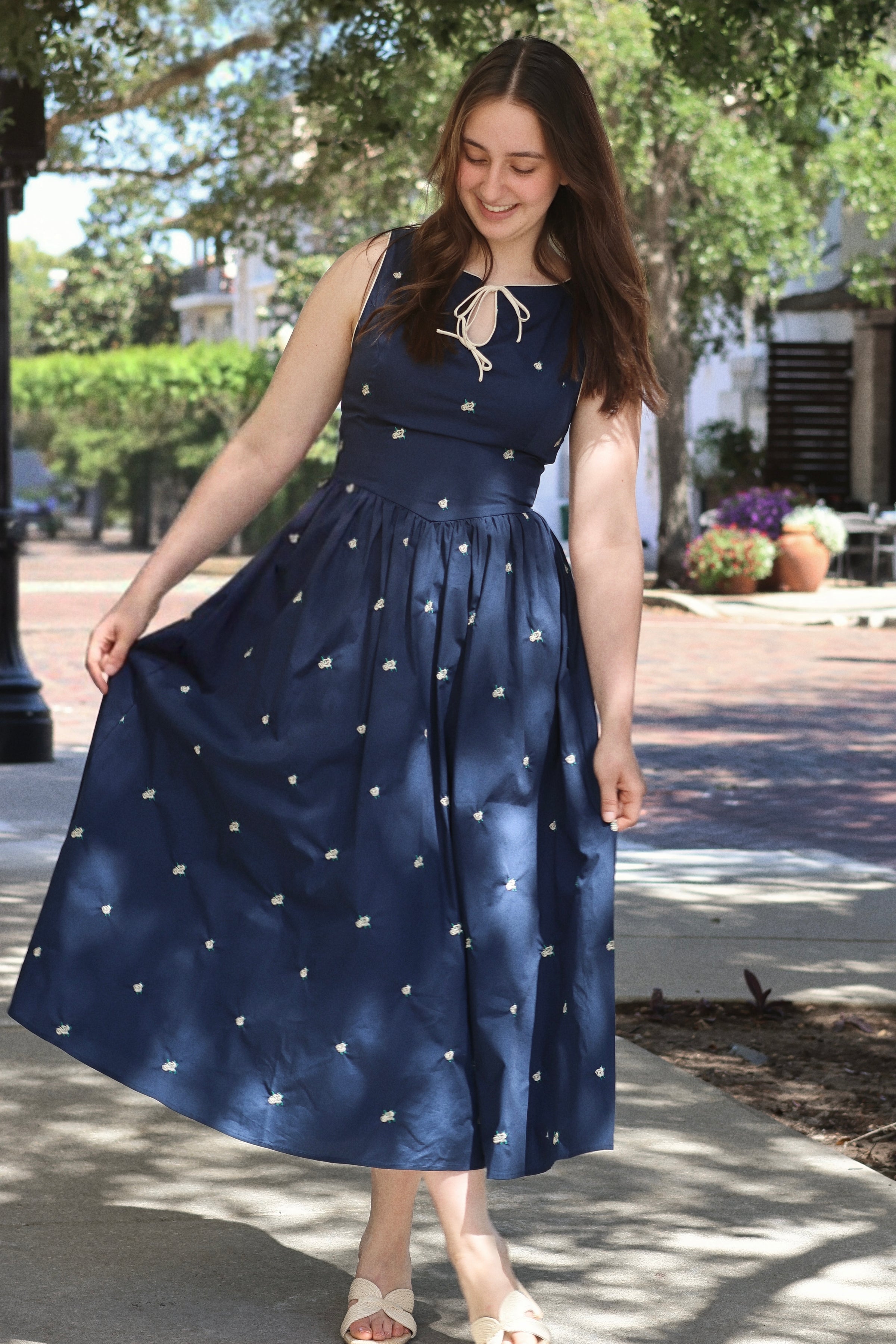 Rebecca Cotton Midi Dress