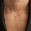 Silver Shiny Cross Necklace