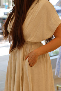Glenna Pleated Midi Dress