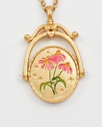 Vintage Initial Gold Spinner Necklace