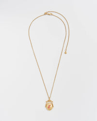 Vintage Initial Gold Spinner Necklace