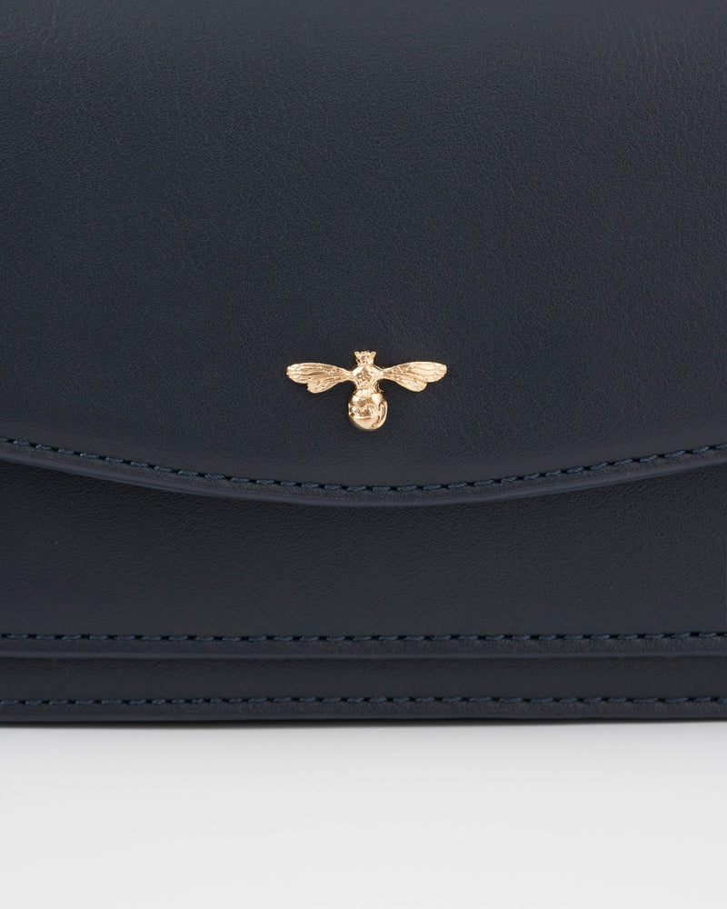 Fable Running Bunny Navy Shoulder Purse