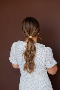 Minimal Gold Ponytail Cuff