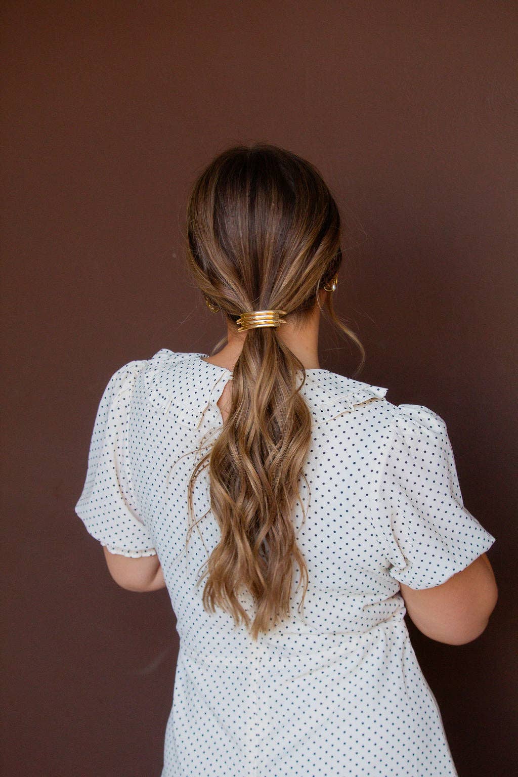Minimal Gold Ponytail Cuff