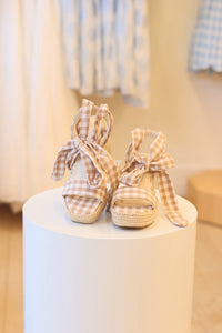 Oceana Gingham Wrap Wedge