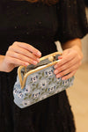 Fable Pansy Blue Victoriana Clutch