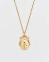 Vintage Initial Gold Spinner Necklace